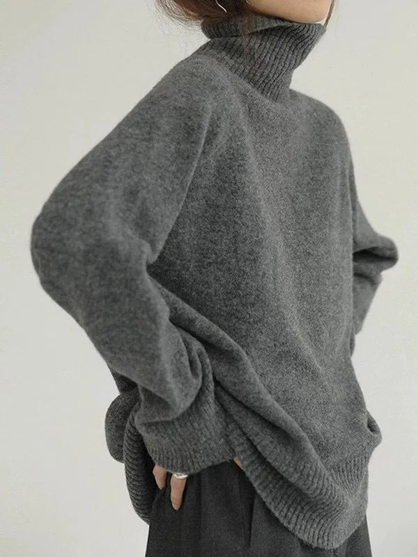 Valenzora | Casual cardigan roll-neck sweater for women