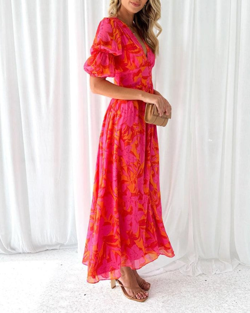 Valenzora | Pinkes Maxikleid