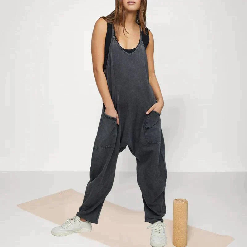 Valenzora | Ärmelloser Jumpsuit mit weitem Bein für Damen