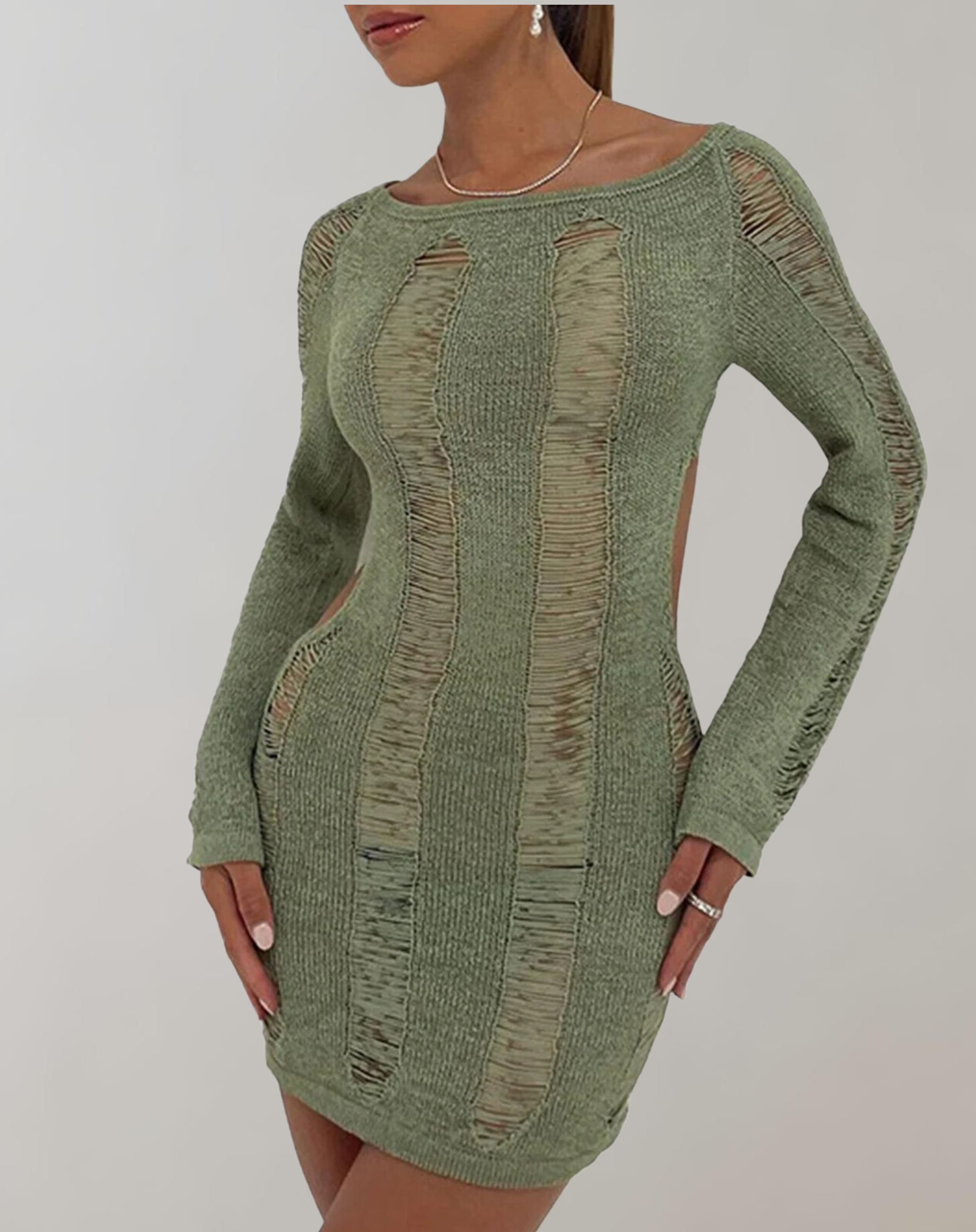 Valenzora - Long-sleeved mini dress