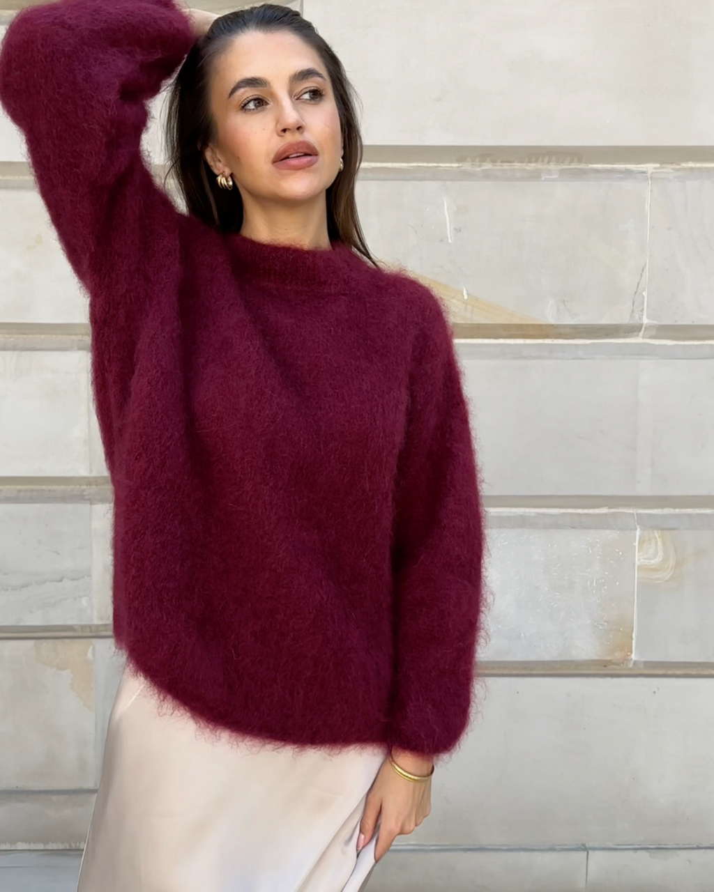 Valenzora | Mohair blend pullover with round neck