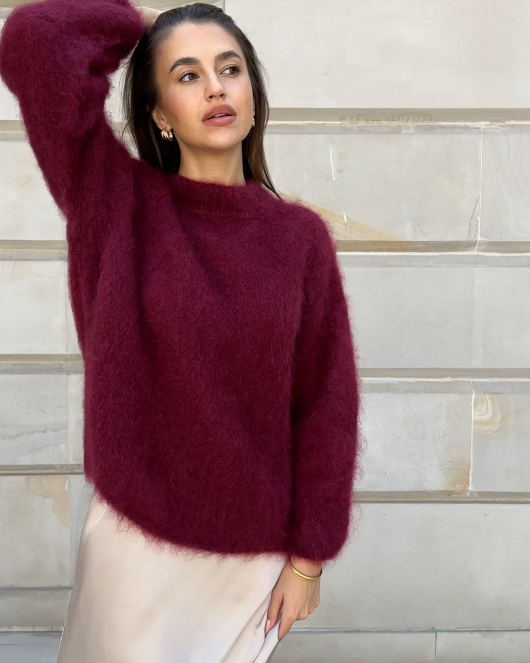 Valenzora | Mohair blend pullover with round neck