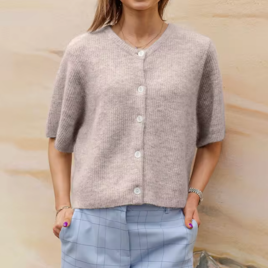 Valenzora | Kurze Strickjacke mit Knöpfen für Damen