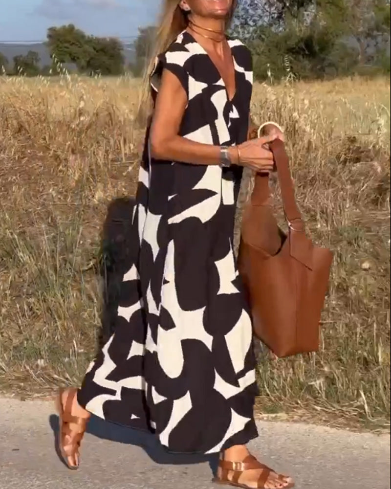 Valenzora | Women's Printed Long Dress