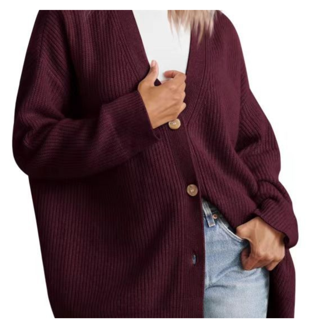 Valenzora | Chic Oversized Cardigan with Buttons for Women