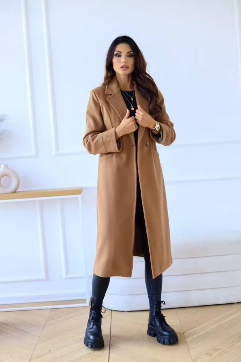 Valenzora | Klassischer langer Trenchcoat mit