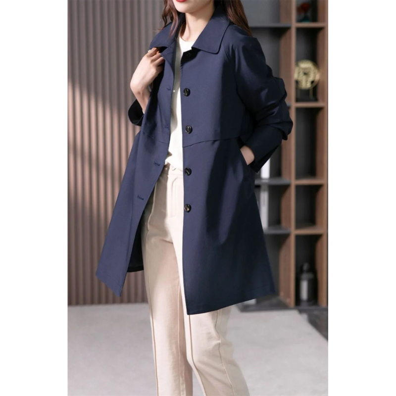 Valenzora | Classic women's trench coat, simply tied, tailored women's coat