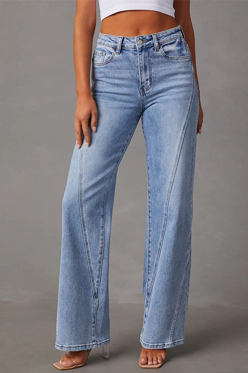 Valenzora | Rosiedress Timeless Distressed Straight Leg Splice Jeans