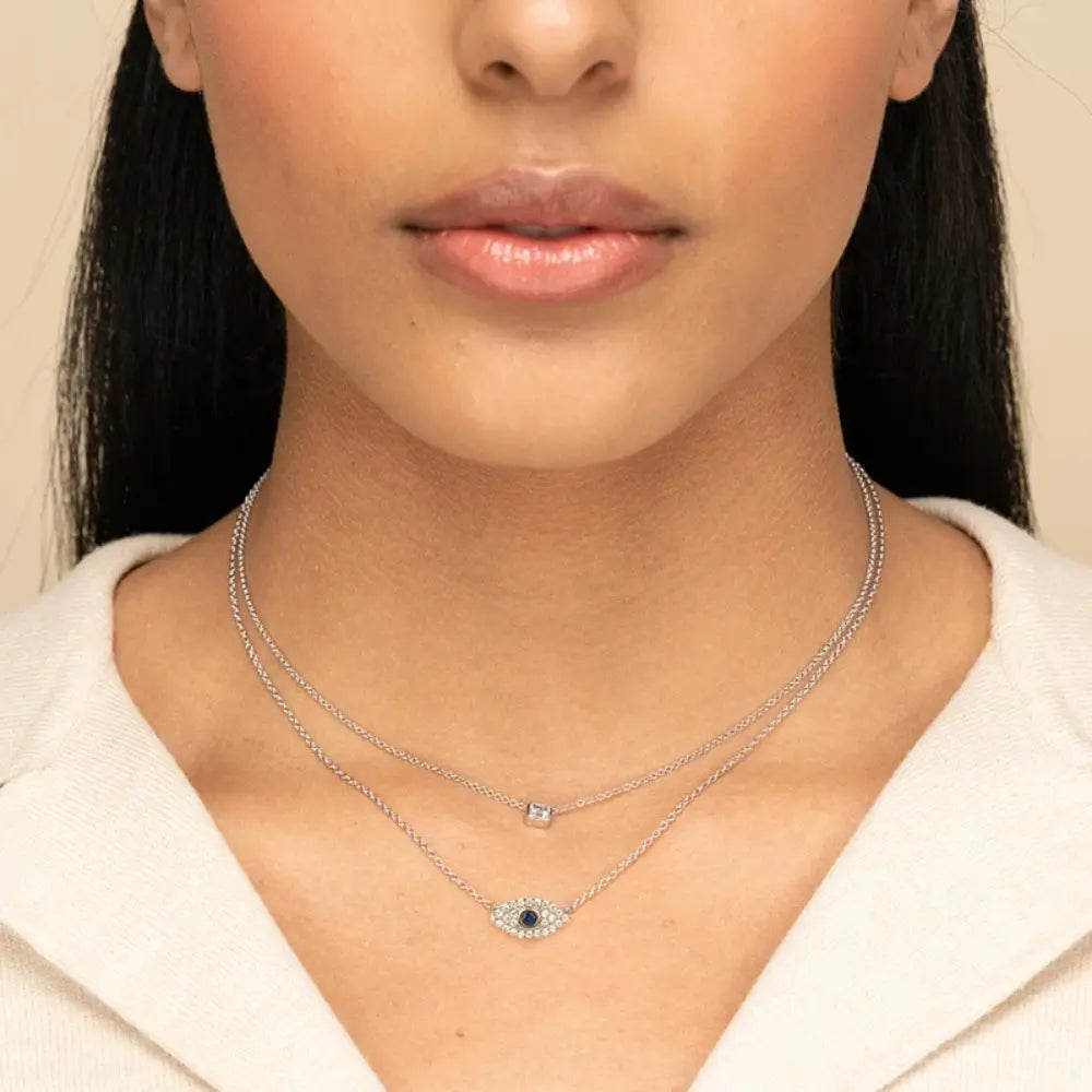 Valenzora | Damen-Schutzanhänger aus Sterlingsilber mit Diamant