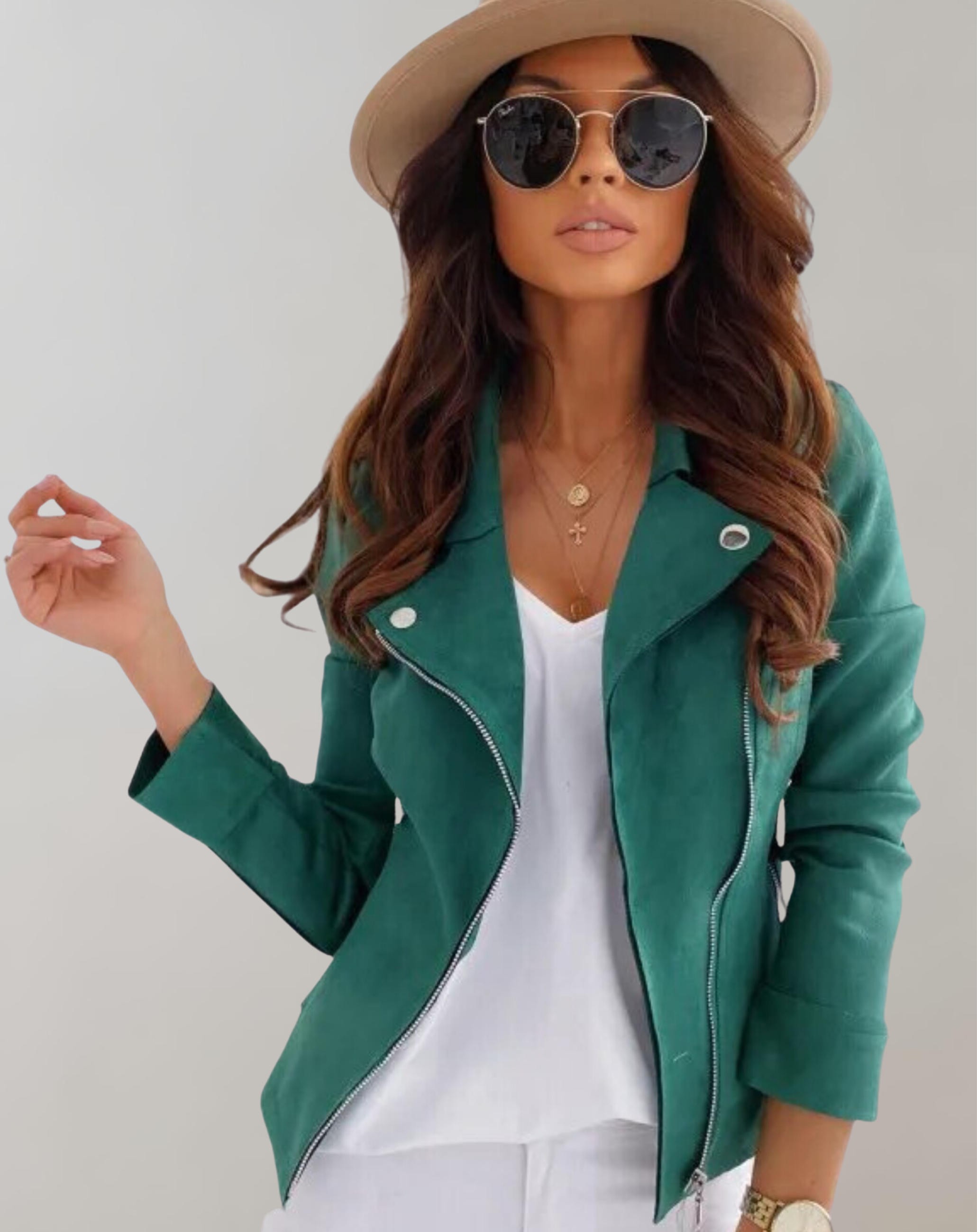 Valenzora | Slim Short Jacket with Top Zip