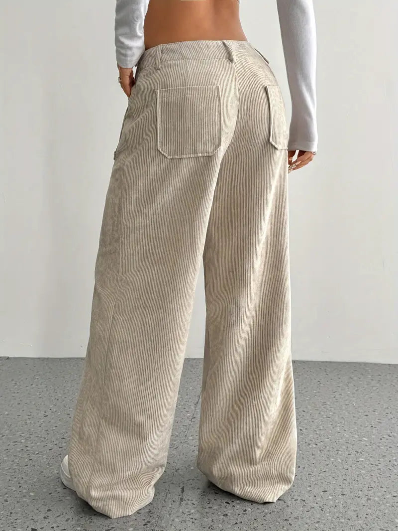 Valenzora | Wide-Leg Corduroy Trousers for Women