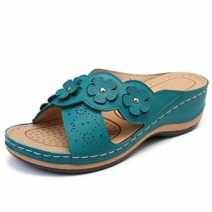 Valenzora | Orthopedic Women's Sandal with Floral Pattern