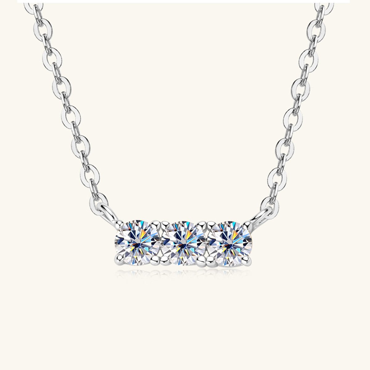 Valenzora | 925er Sterlingsilber Inlaid Moissanit-Halskette