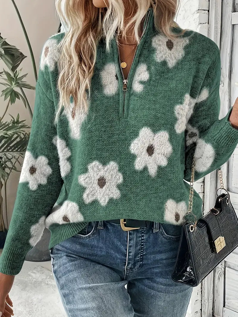 Valenzora | Strickpullover mit Reißverschluss