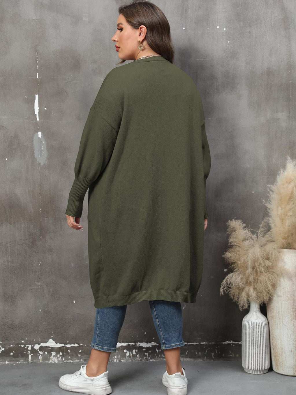 Valenzora | Plus Size Langarm-Cardigan mit Taschen