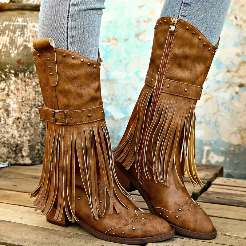 Valenzora | Robuste Cowboystiefel mit dickem Absatz