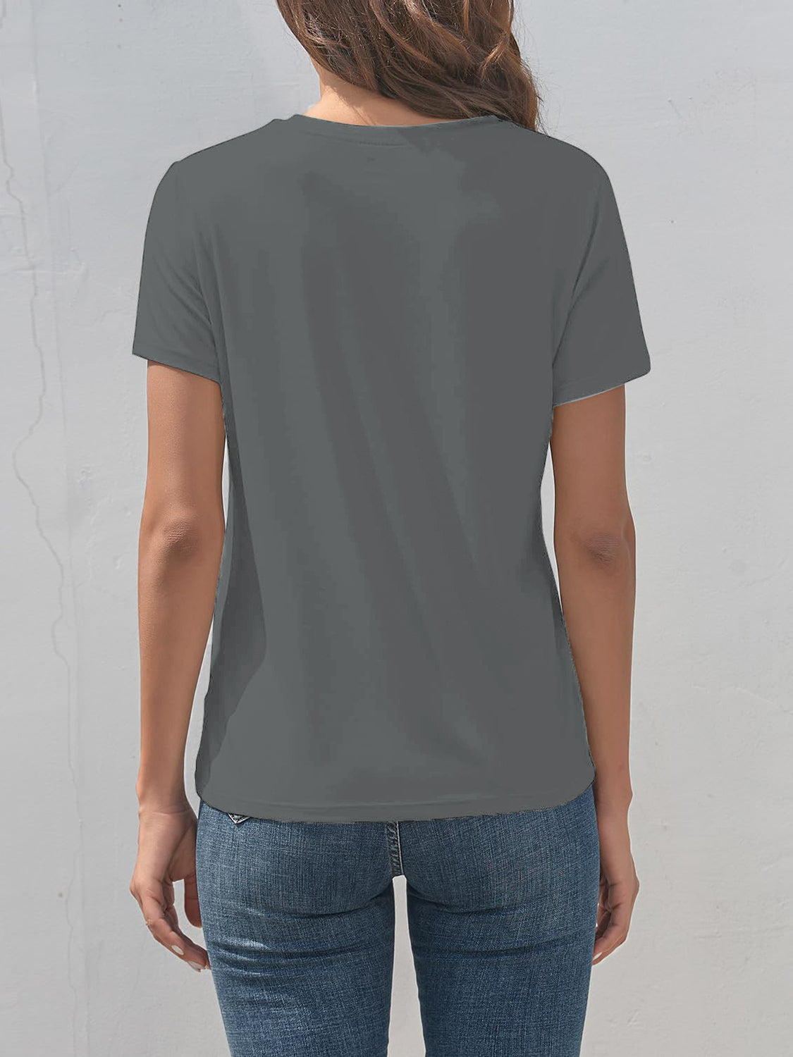 Valenzora | Smile Crew Neck Short Sleeve T-Shirt