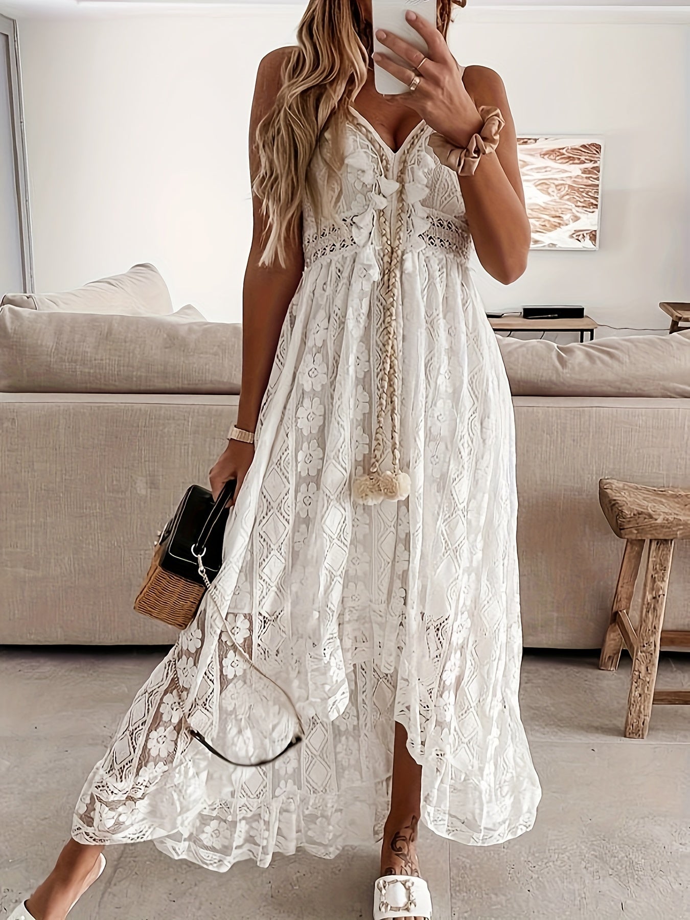 Valenzora | V-neck maxi dress for women