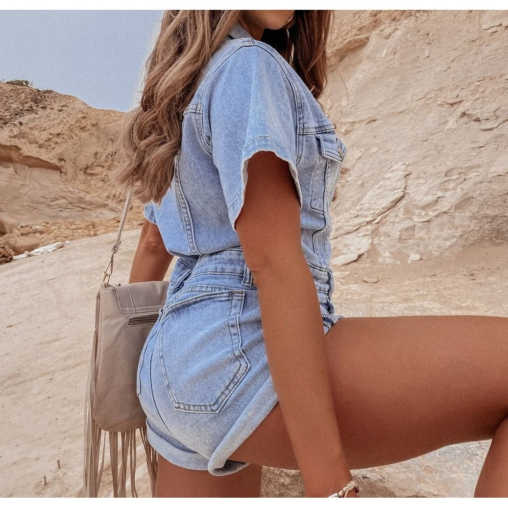 Valenzora Retro-Jeans-Jumpsuit