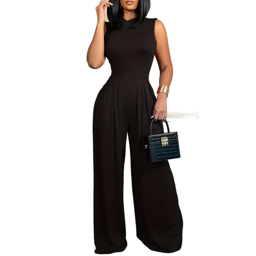 Sleeveless jumpsuit - Boho - Floral print Wide leg