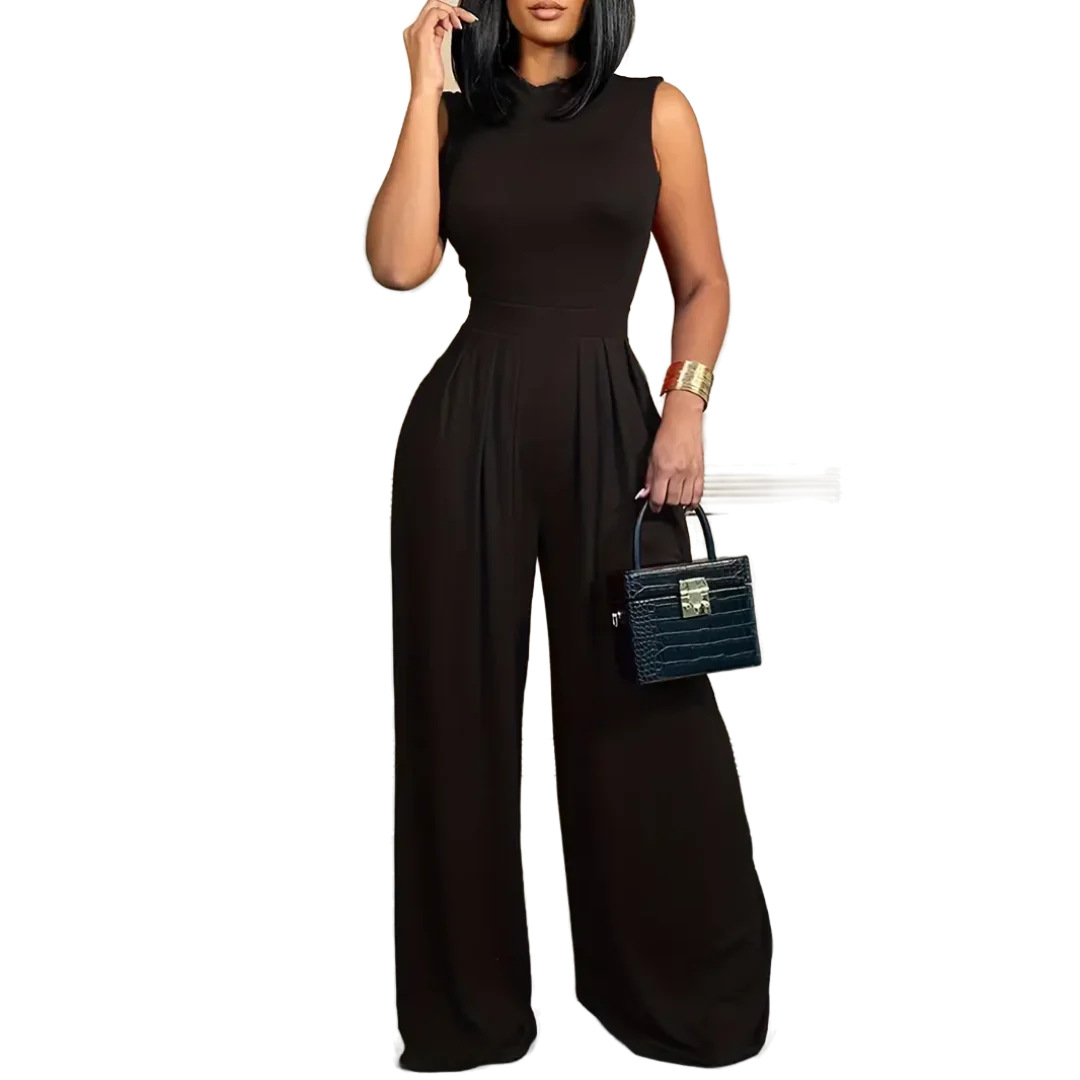 Sleeveless jumpsuit - Boho - Floral print Wide leg
