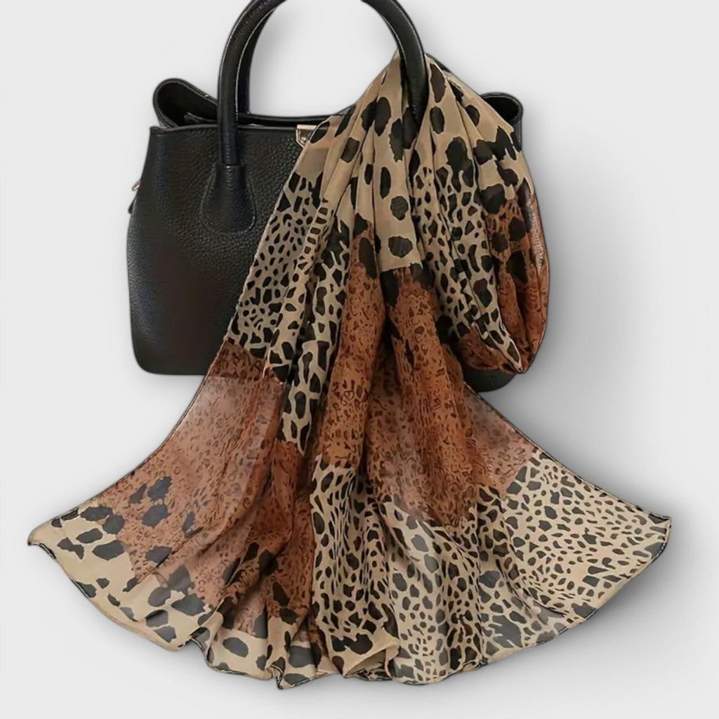 Valenzora | Schal aus Leopard-Chiffon