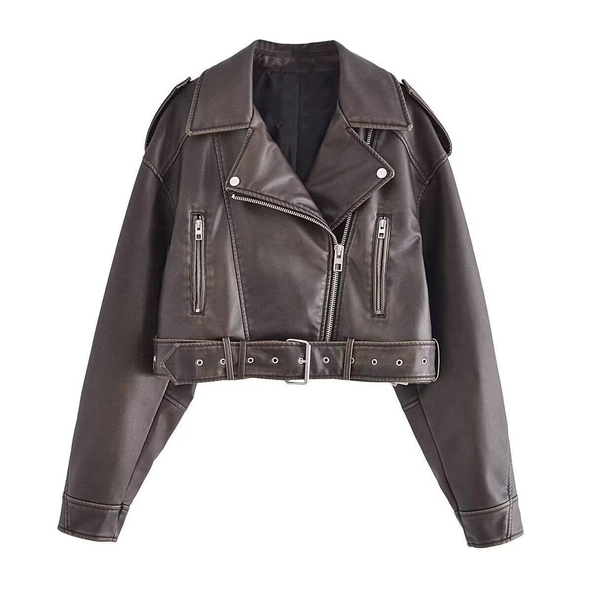 Valenzora | Waschbare Übergangs-Lederjacke für Damen*