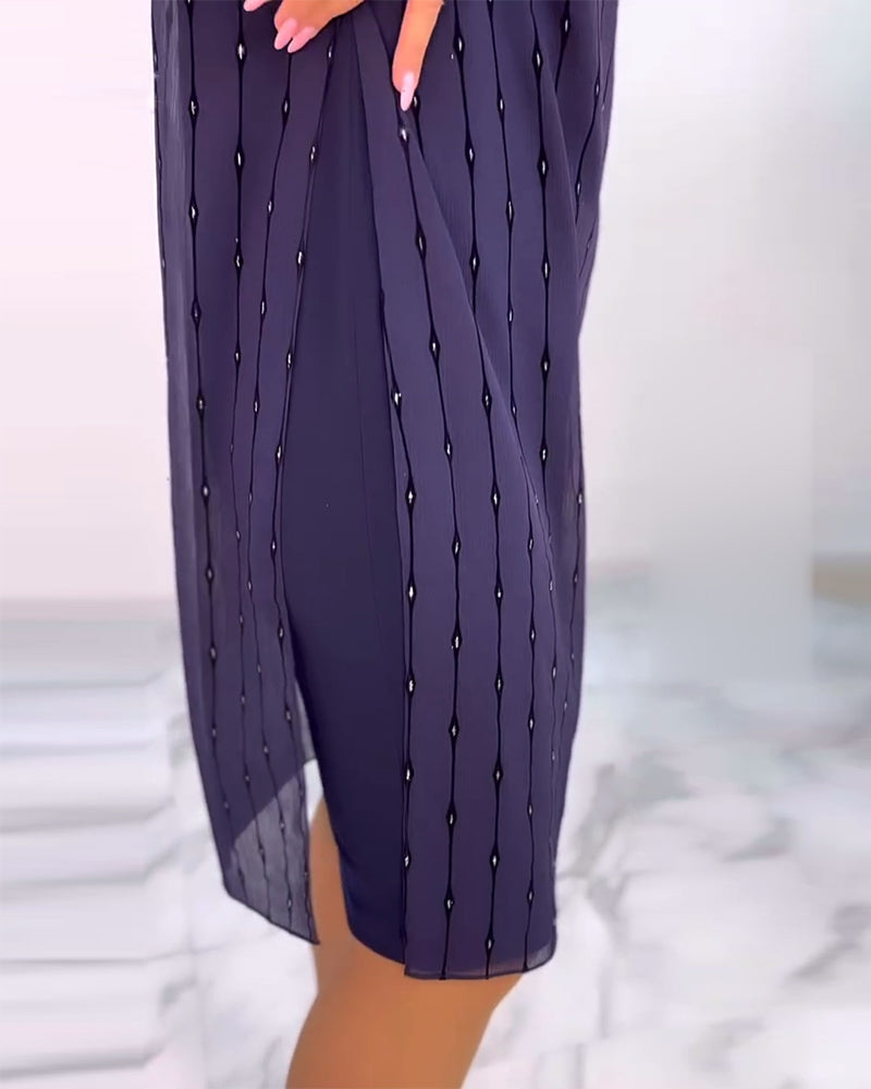 Valenzora | Dress Solid Color Pleated
