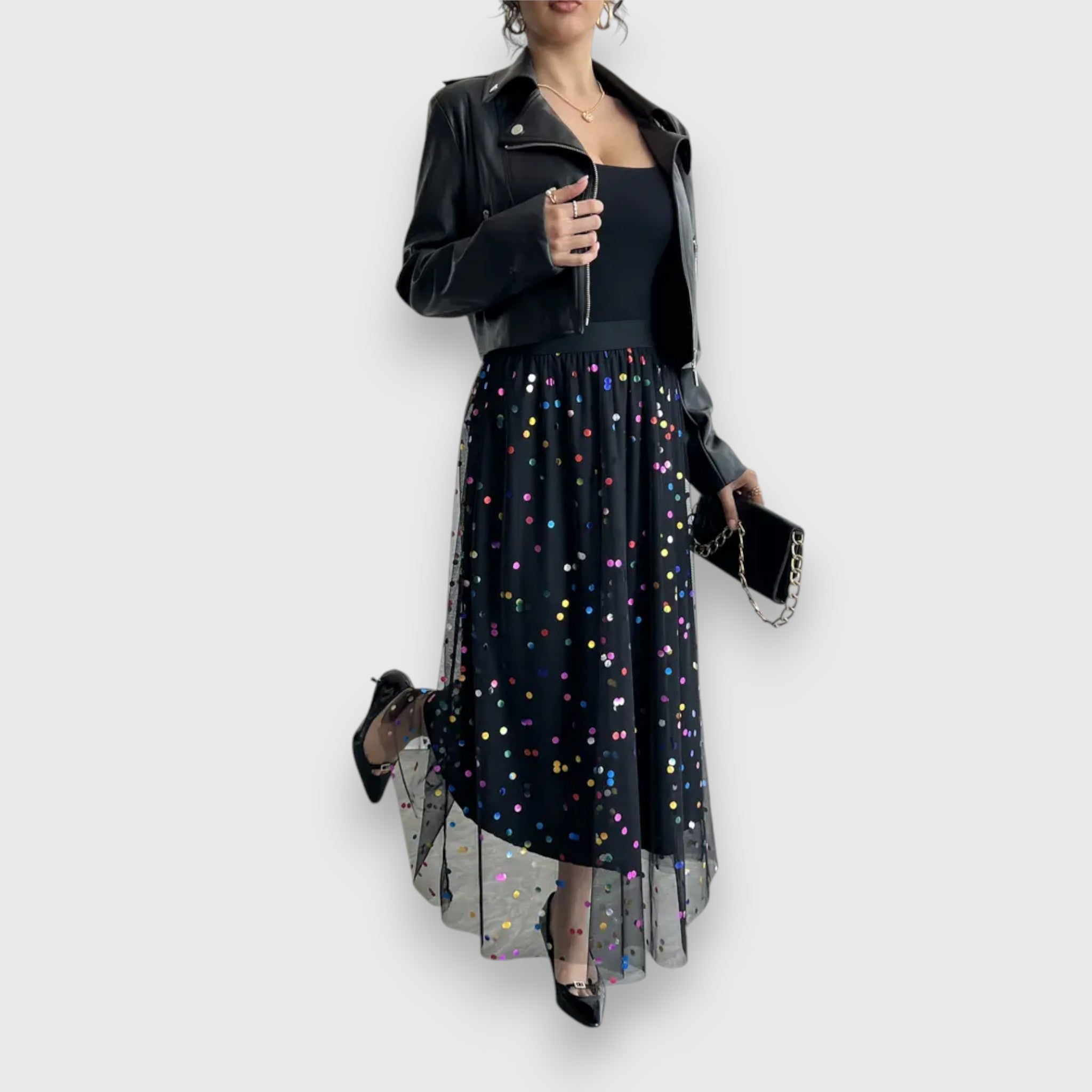 Valenzora | Colorful Polka Dot Skirt