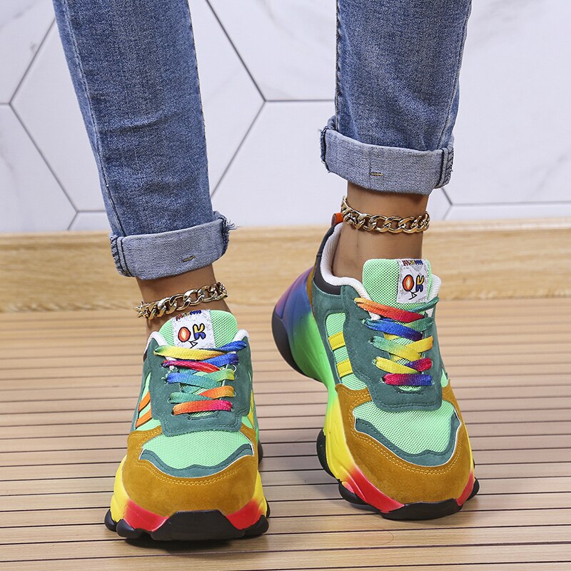 Valenzora - SwiftStep Comfortable Rainbow Sneakers