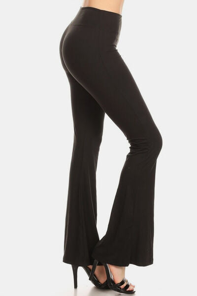 Valenzora | High-Waist Schlag-Leggings Schwarz