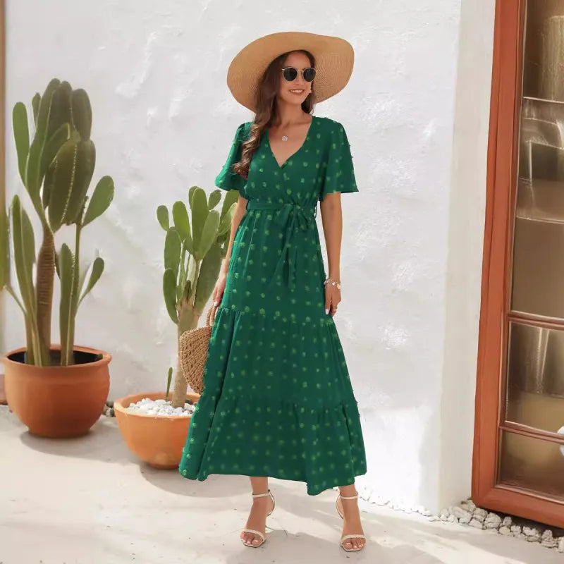 Valenzora | Midikleid mit Rüschen und Swiss Dots