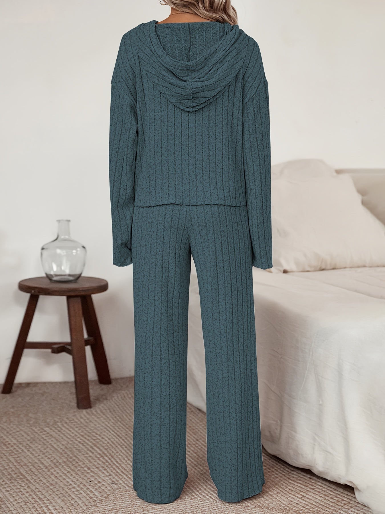 Valenzora | Women's Casual Solid Color Hoodie and