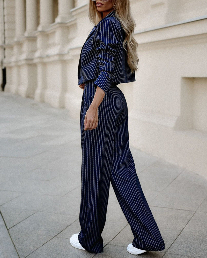 Valenzora | delig Blazer Set Women's Suit - Cropped Blazer with Trousers