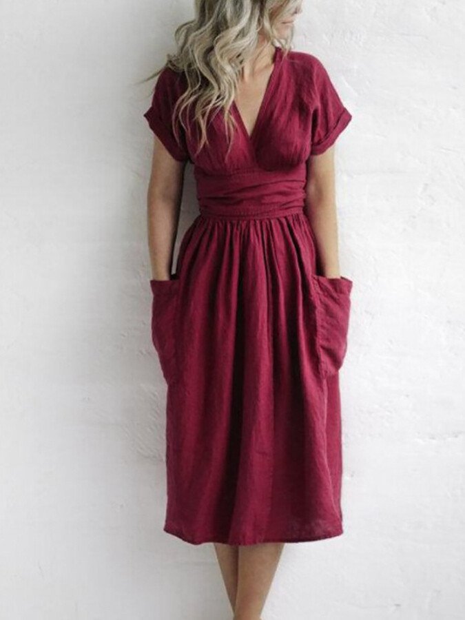 Valenzora | Fließendes Leinenkleid