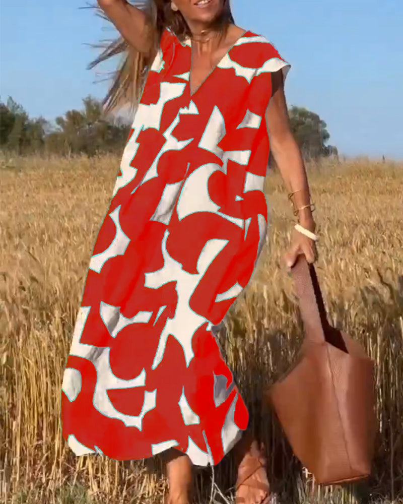 Valenzora | Women's Printed Long Dress