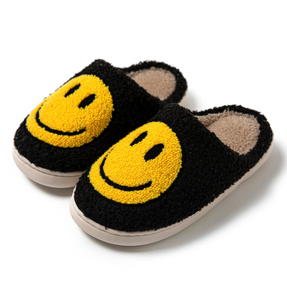 Valenzora Large Smiley Pattern Fur Slippers