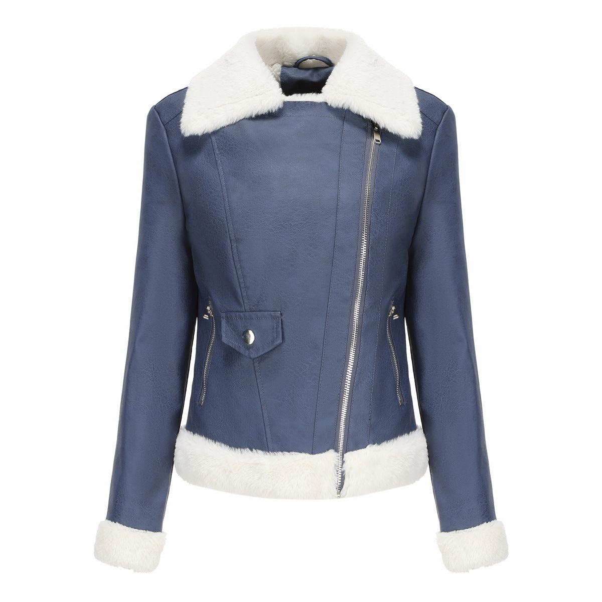 Valenzora | Winterlederjacke mit Fleece-Futter
