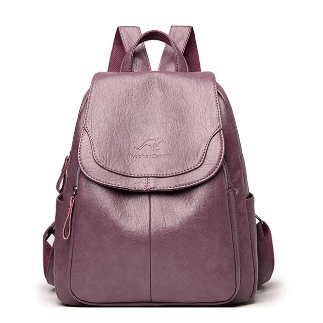 Valenzora | Anti-Diebstahl-Lederrucksack für stilbewusste Frauen