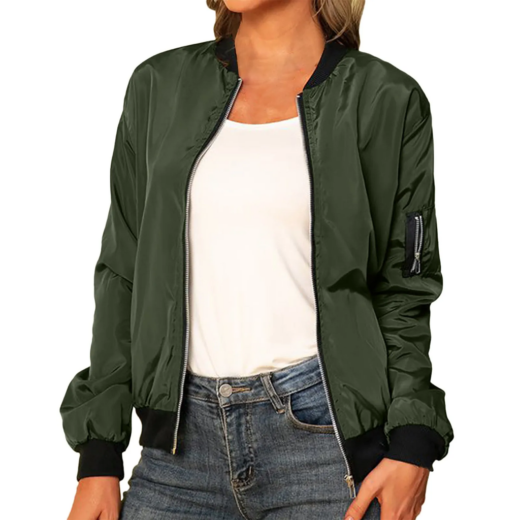 Valenzora | Lightweight women's bomber jacket, bomber jacket with zipper