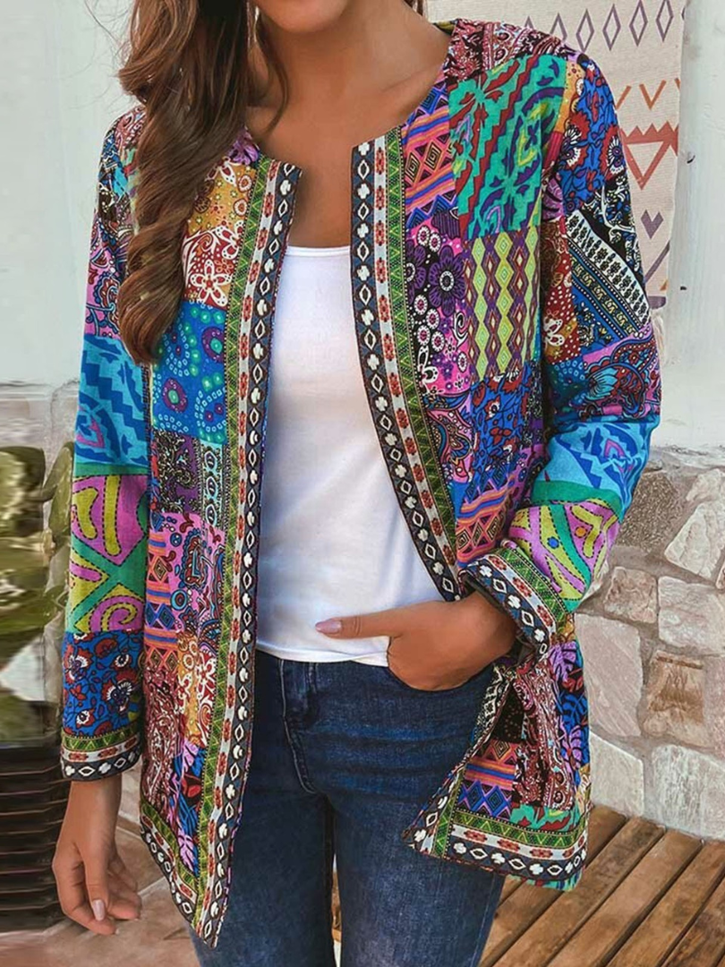 Valenzora | Women's Ethnic Floral Coat Jacket