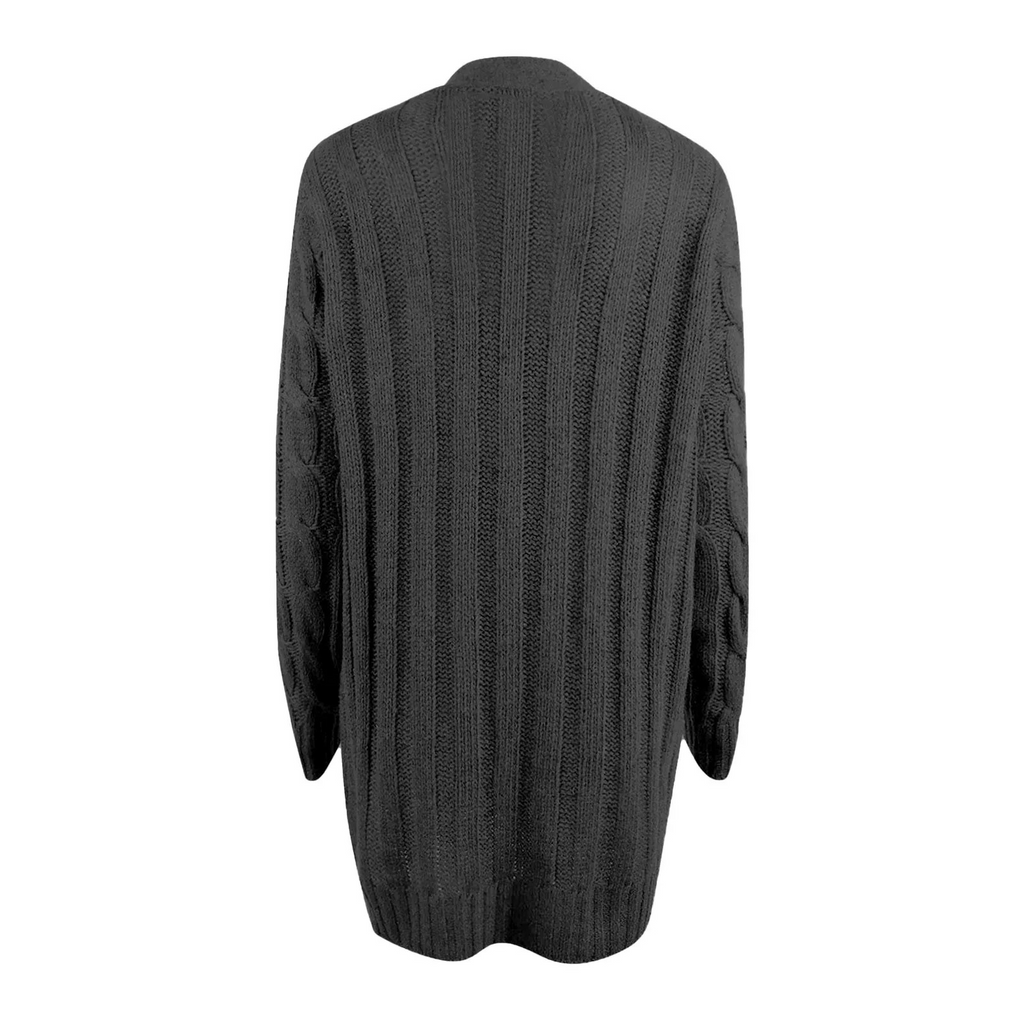 Valenzora | Stylischer langer Cardigan für Damen mit Knopfleiste