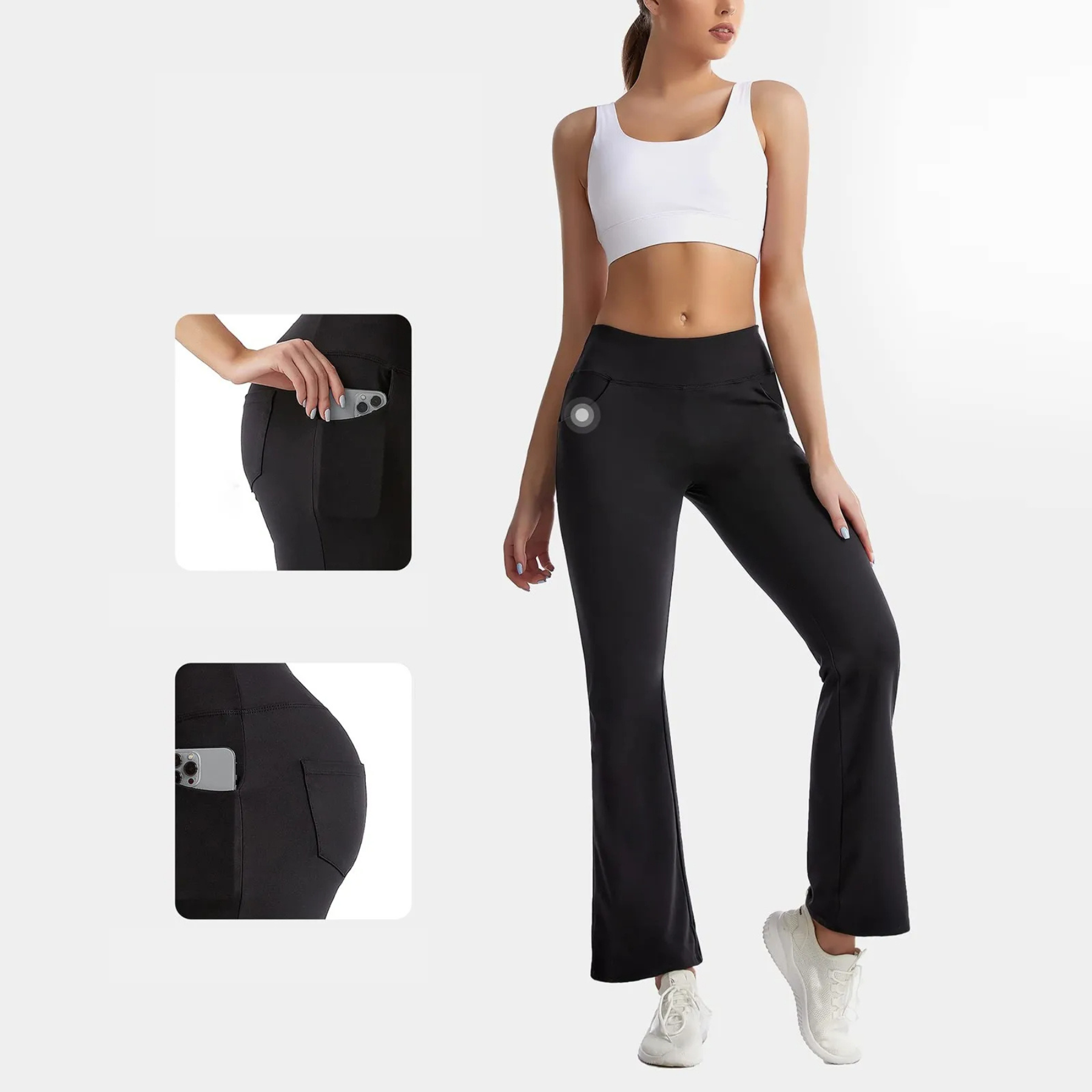 Valenzora | Sporty flared trousers with high waist