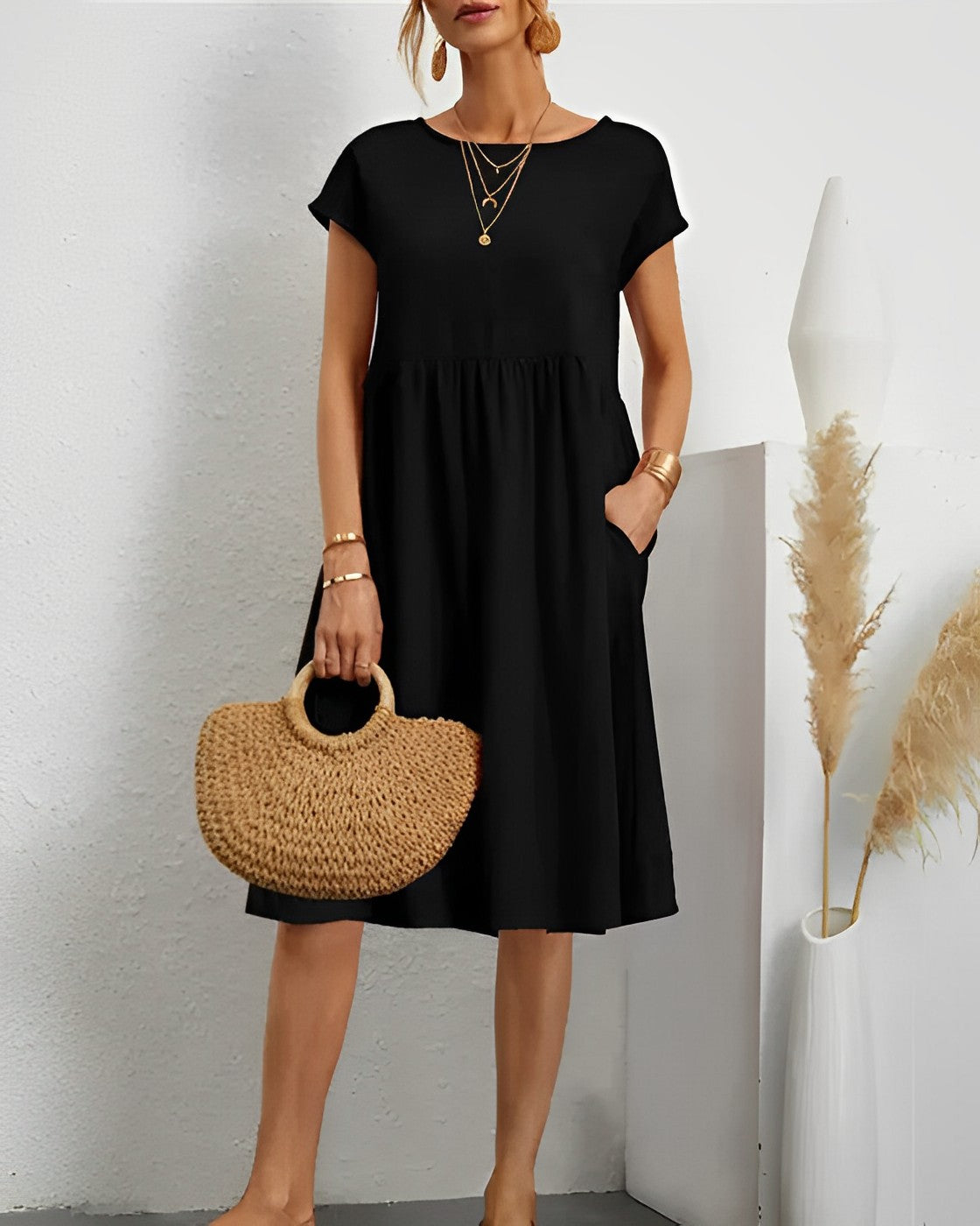 Valenzora | Midikleid mit Seitentaschen