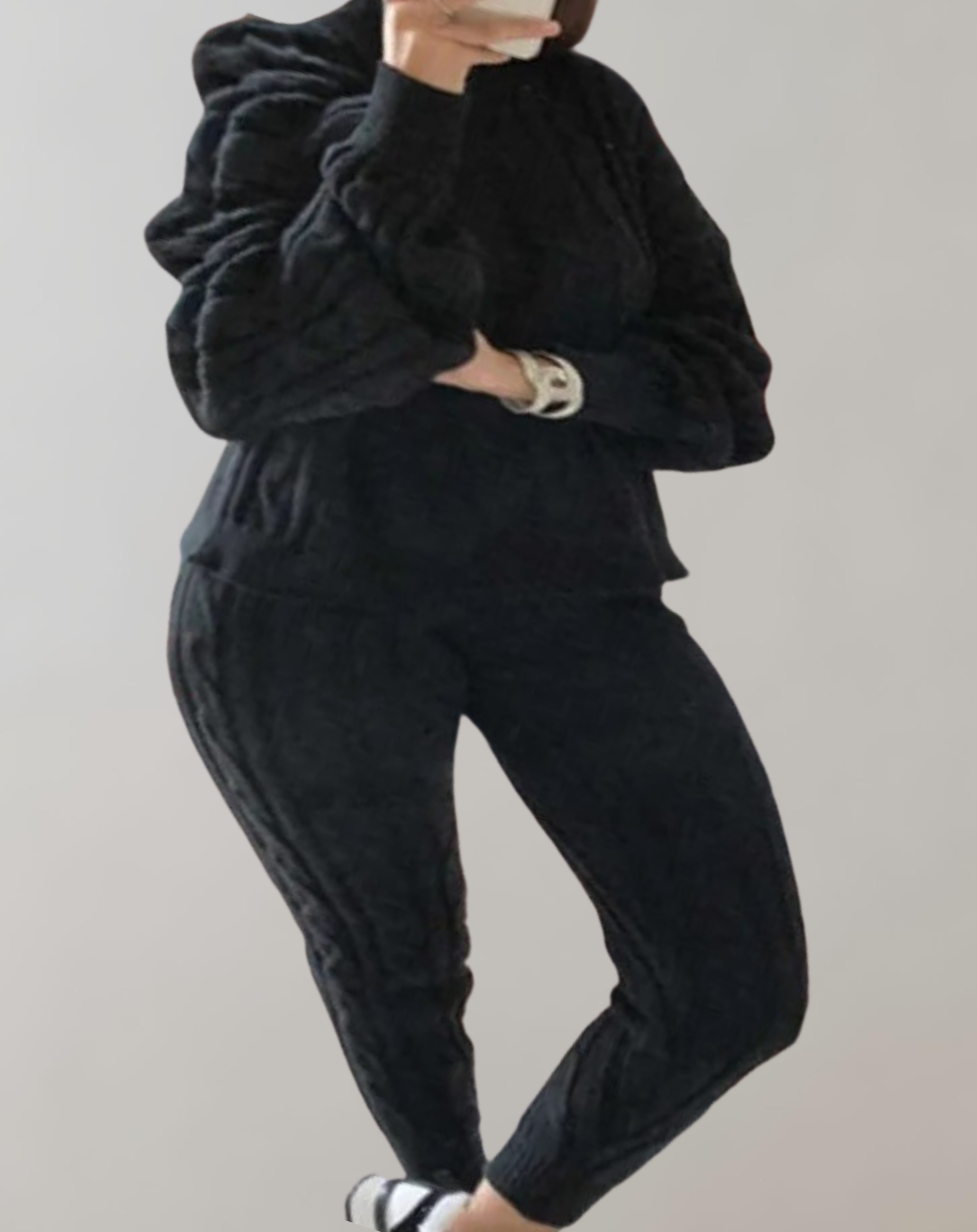 Valenzora - Knitted Shoulder and Trousers Set