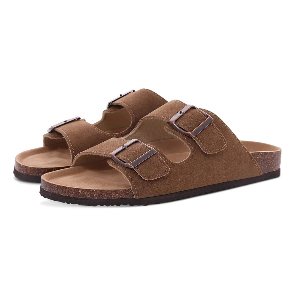 Valenzora | Suede Women's Sandals with Double Strap