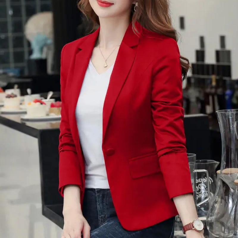 Valenzora | Elegant women's blazer with long sleeves, ideal for work