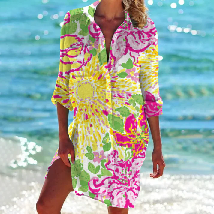 Valenzora | Colorful shirt dress