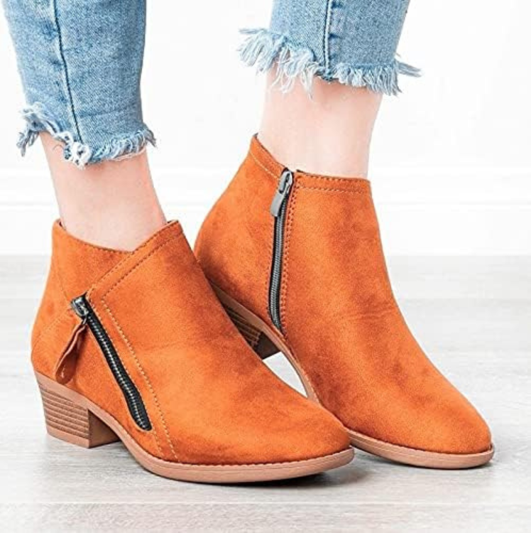 Valenzora | Damen-Wildlederstiefel mit bequemer Passform und Reißverschluss