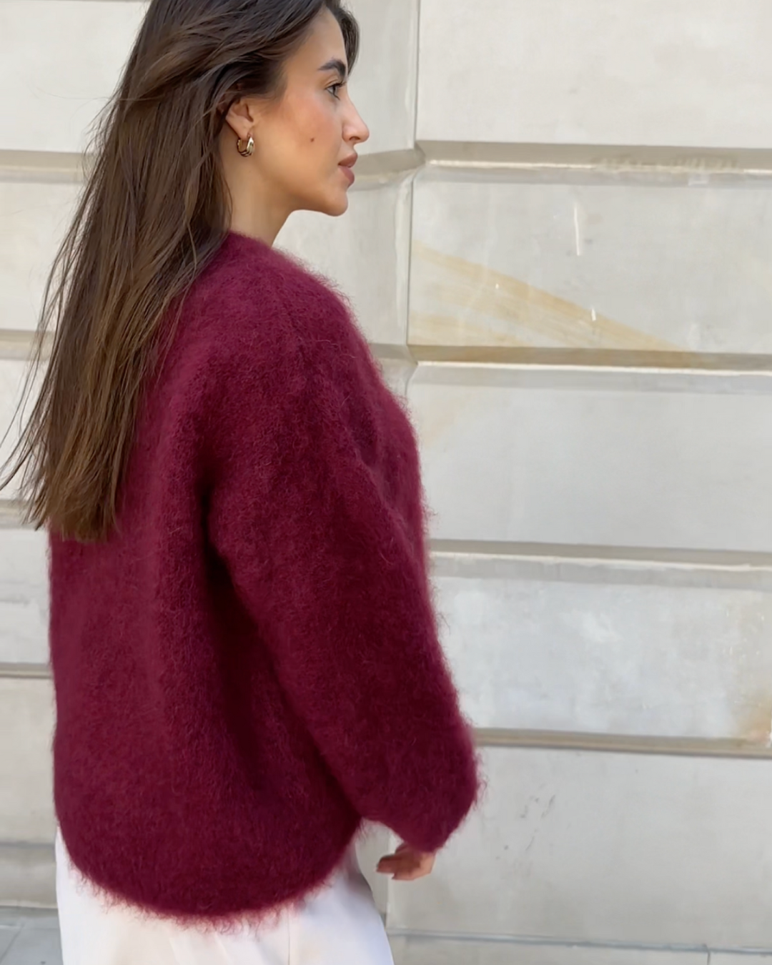 Valenzora | Mohair blend pullover with round neck